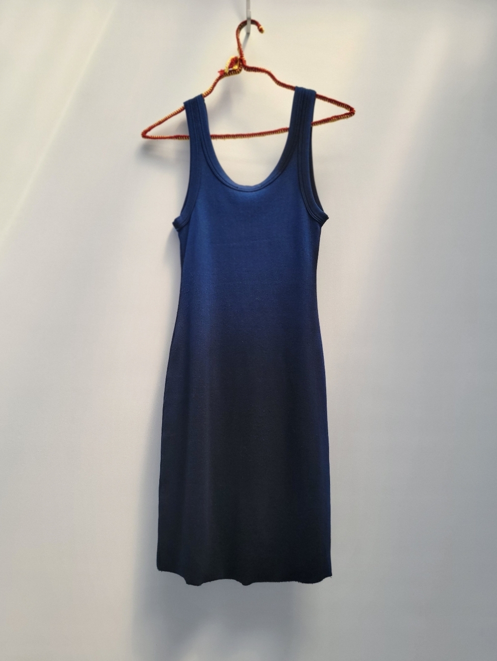 Cotton Citizen Verona Blue Arctic Ribbed Tank Dress Size Small Black Ombre Edgy - Picture 13 of 16